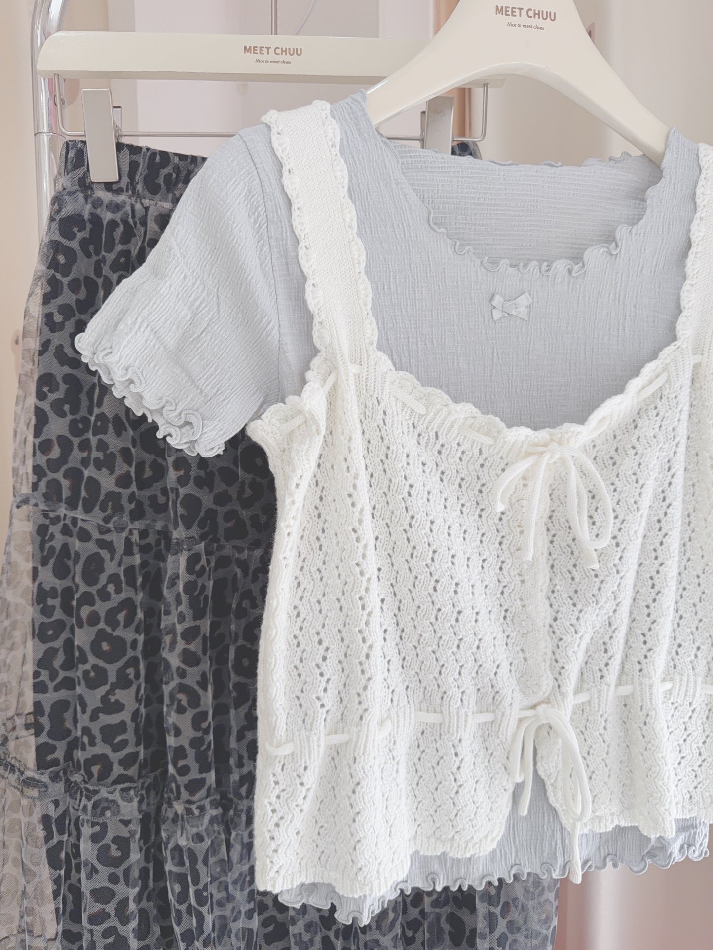 超獨特!豹紋莎莎蛋糕長裙