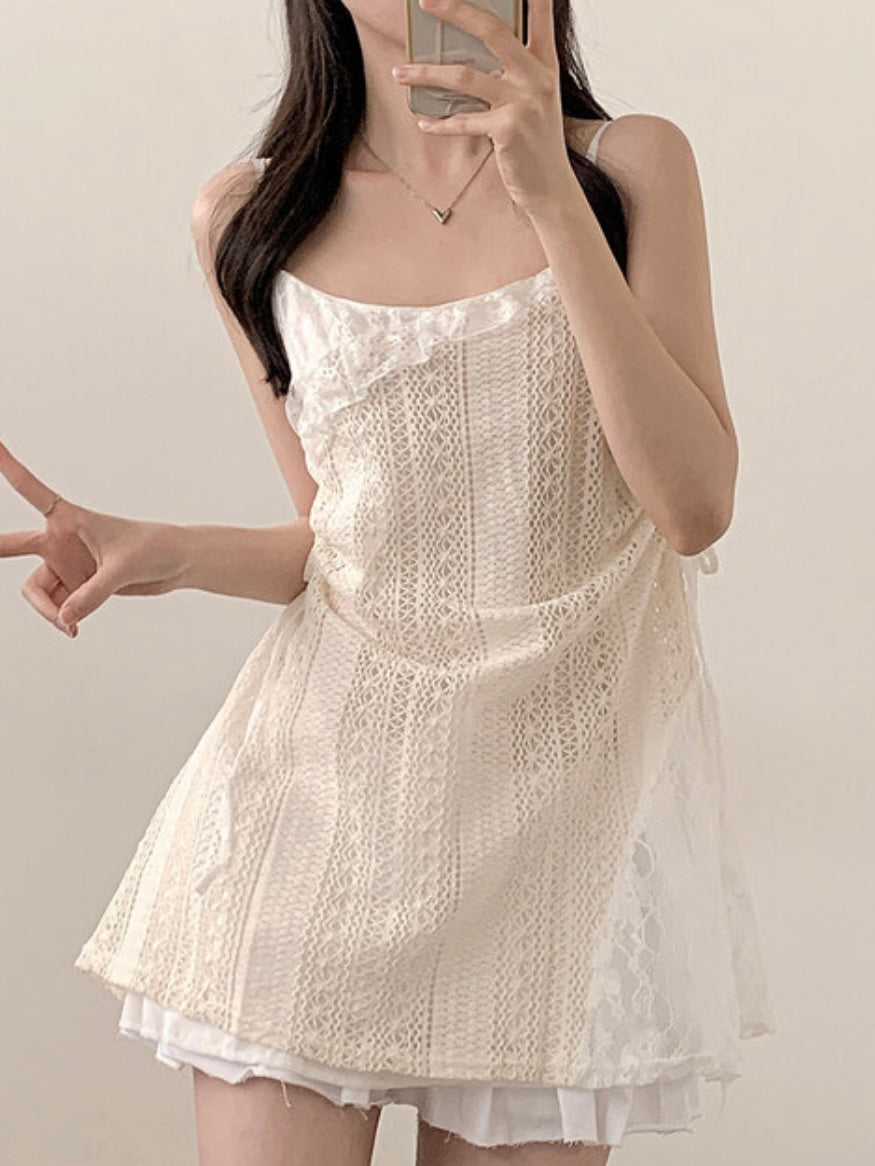 長短可調節🎀!!lace sleeveless ops