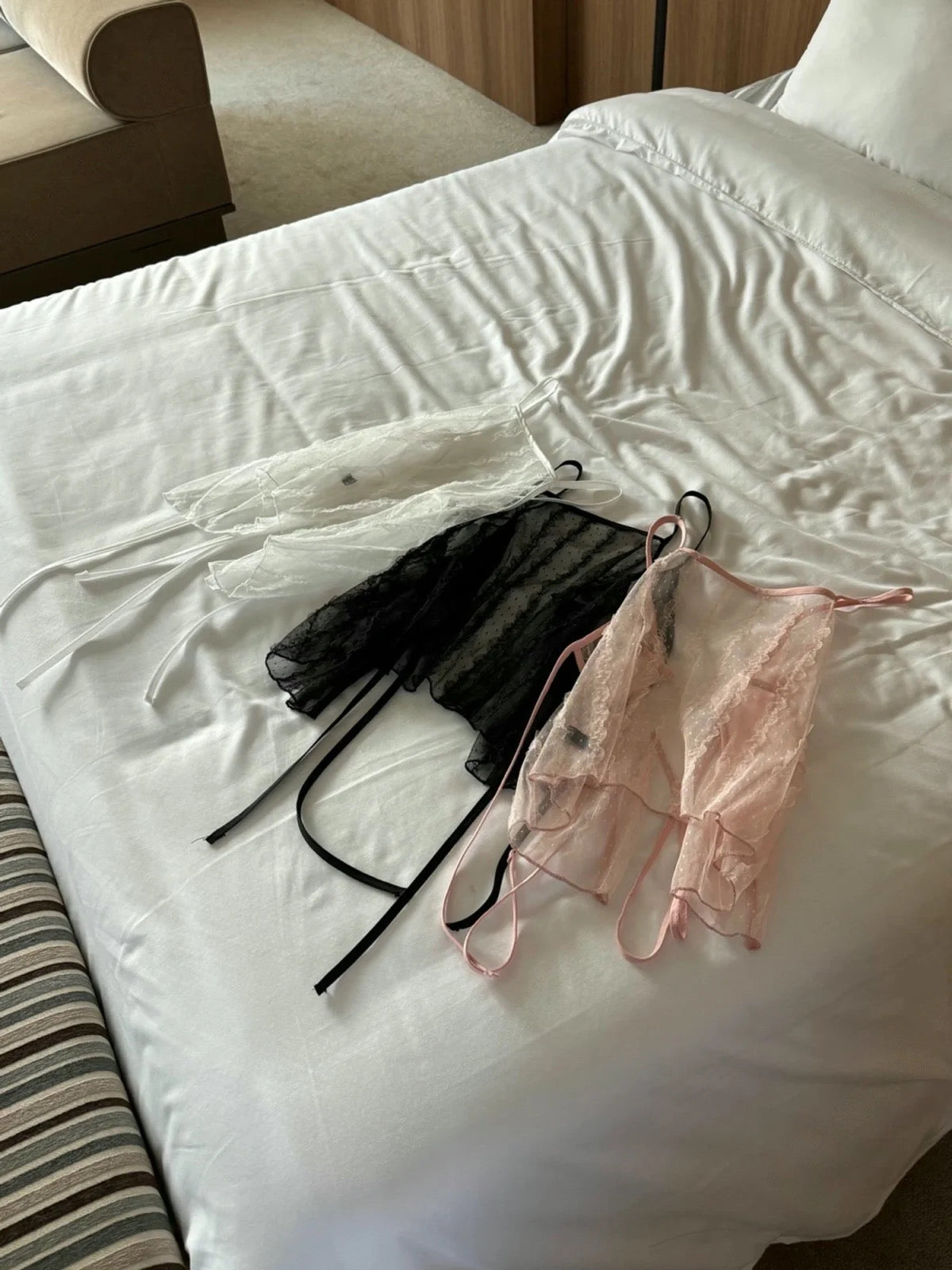 一秒心動💗蕾絲雙綁帶外搭