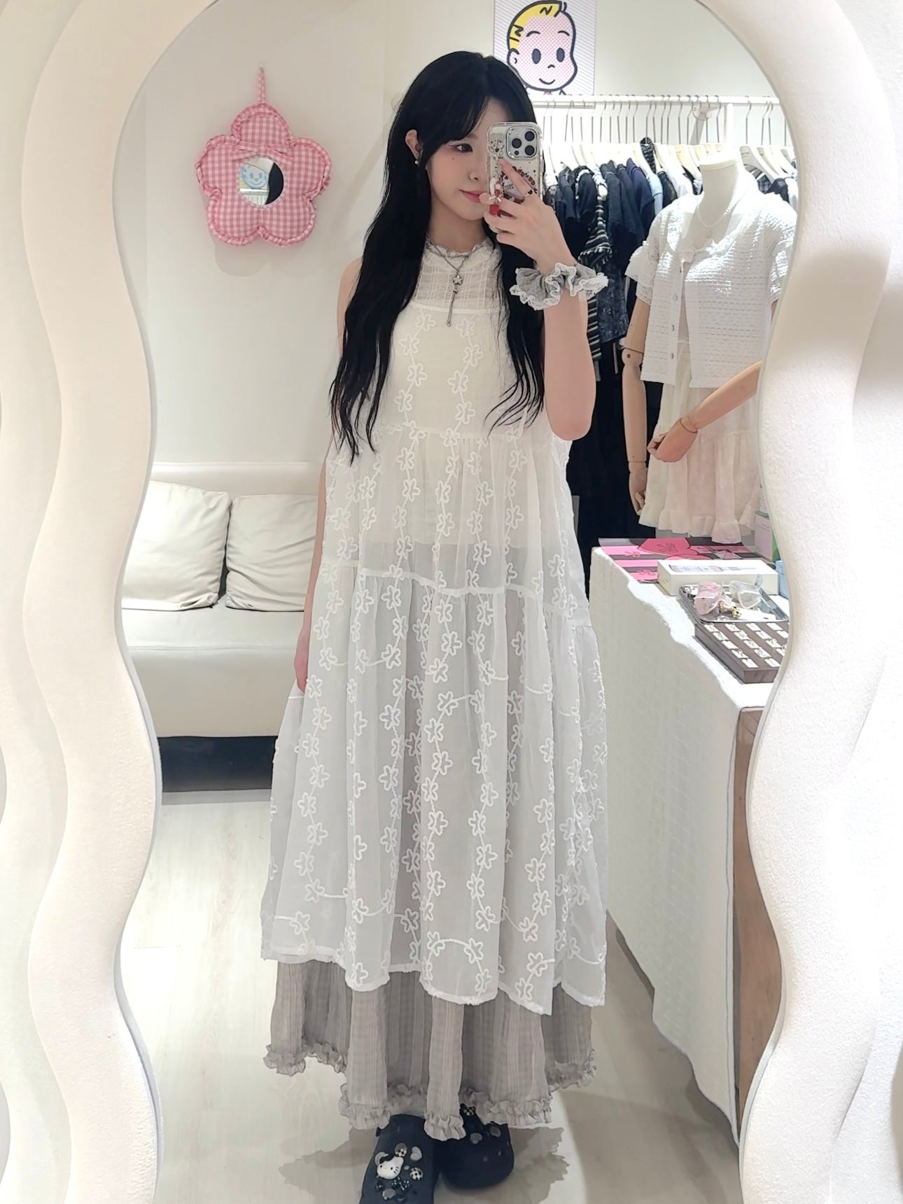 超熱賣♡₊⁺花花綁帶長罩裙