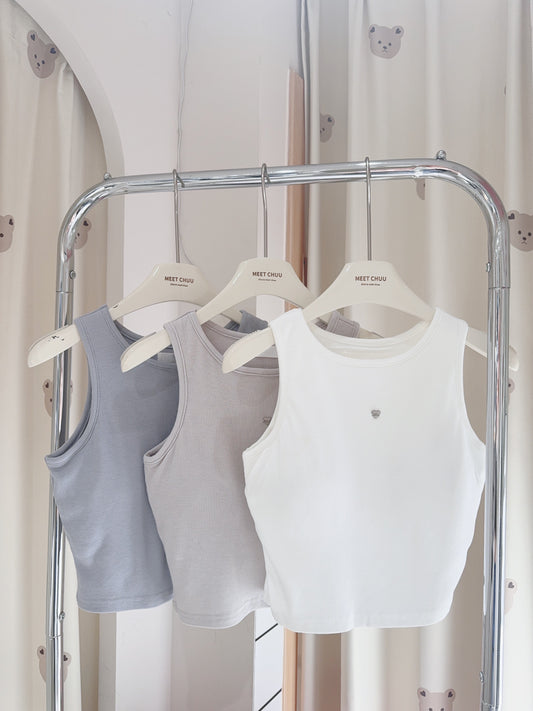 心心銀tag弓字背心