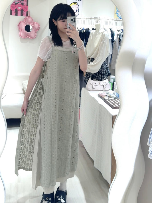 兩件式暗花紋層疊套裝