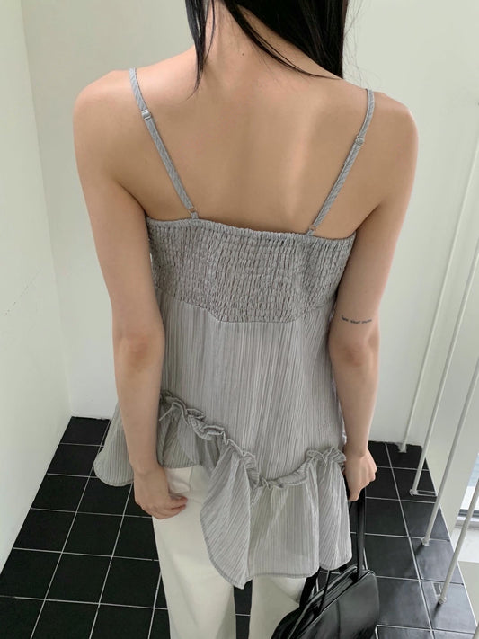 勁靚斜邊小背心!!襯長裙OK🍯