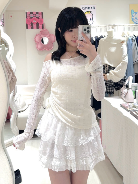 溫柔蕾絲拼接套裝🔮