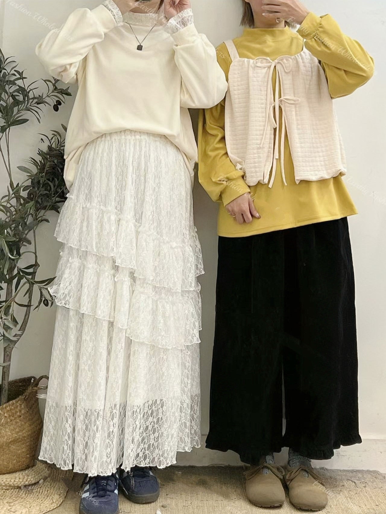 網紗肩帶娃娃裝背心