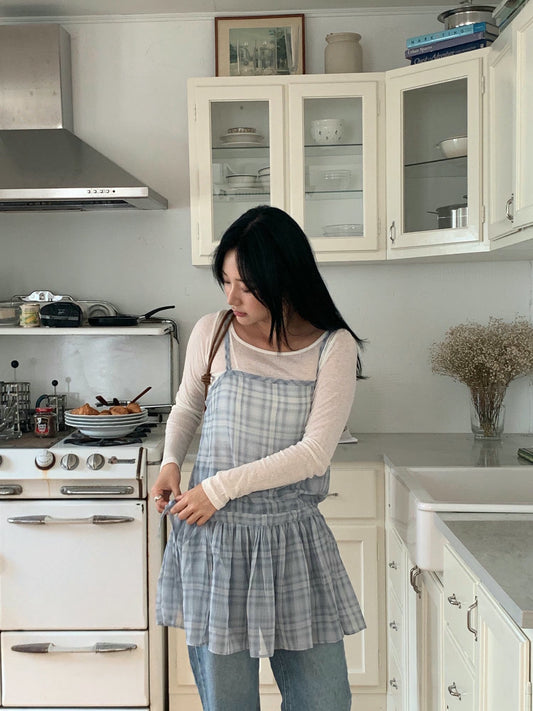 菱格透透質感抽繩背心