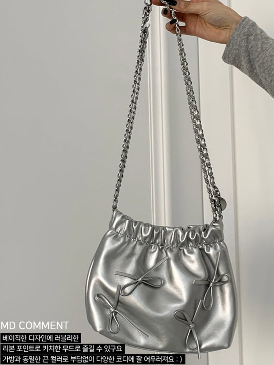 Y2k ribbon shoulder bag