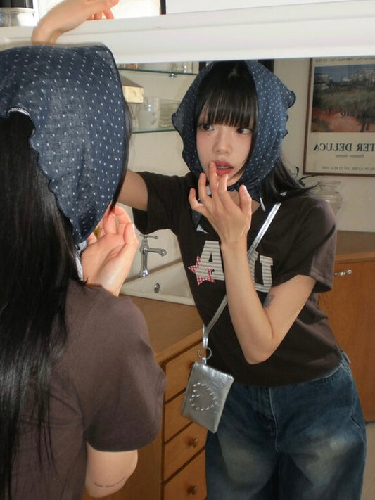 USA復古布貼短袖tee