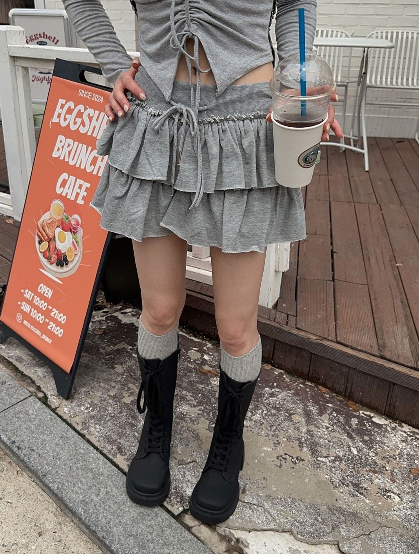 韓妹必備ꪔ̤̮Double蛋糕裙