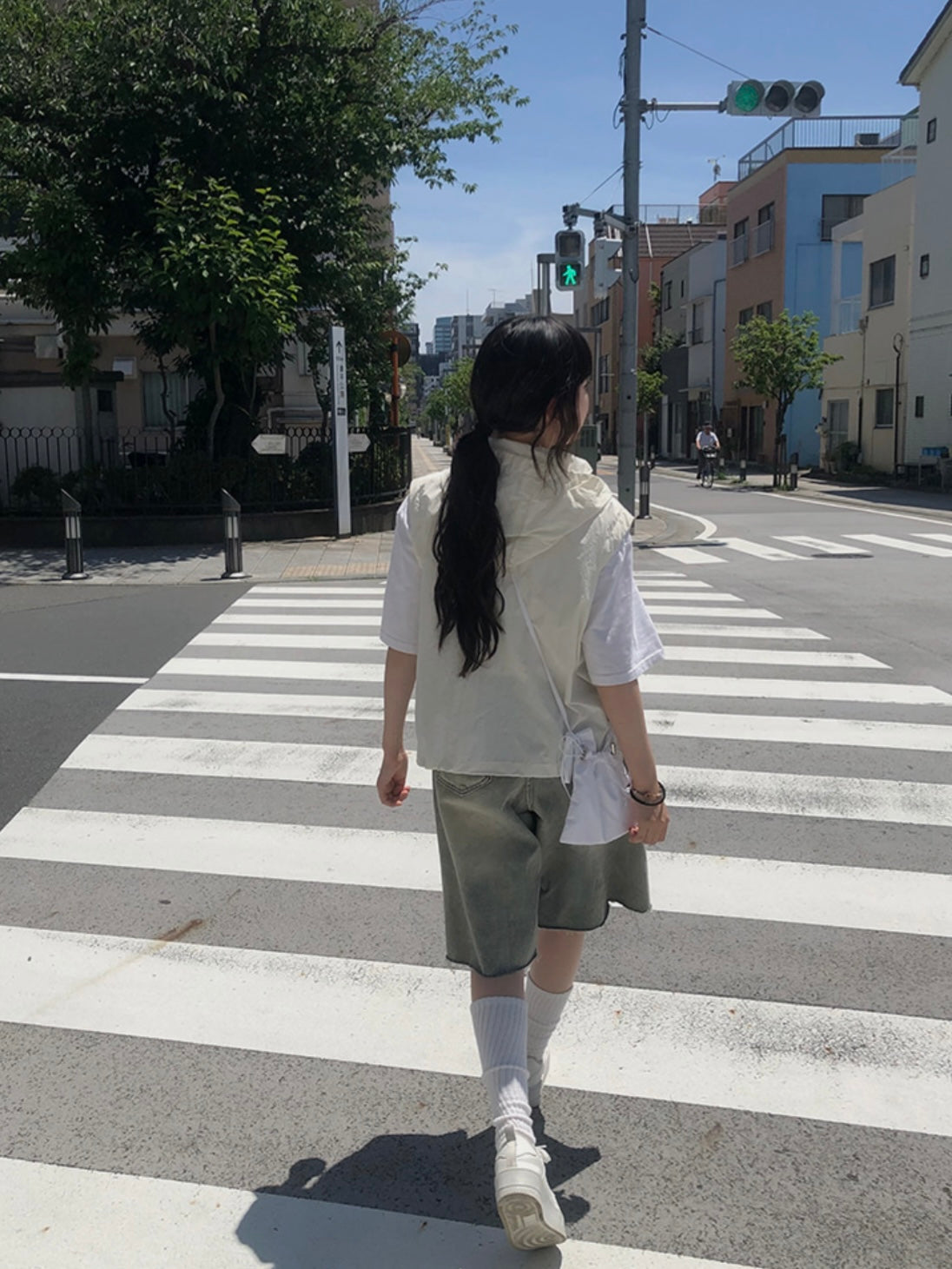 零死角韓系五分牛仔短褲