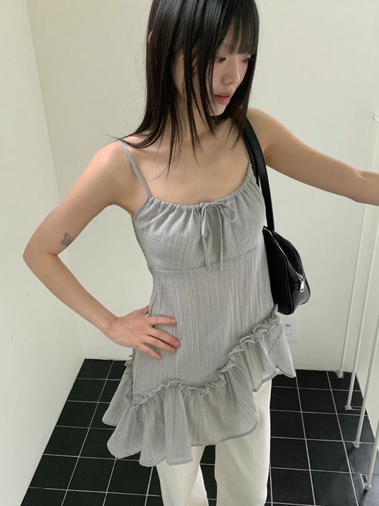 勁靚斜邊小背心!!襯長裙OK🍯
