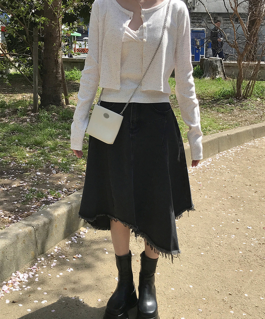 韓系特別款❤︎︎~不規則牛仔裙