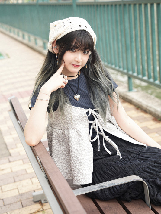 ✿超特別花花罩衫+莎莎長裙套裝