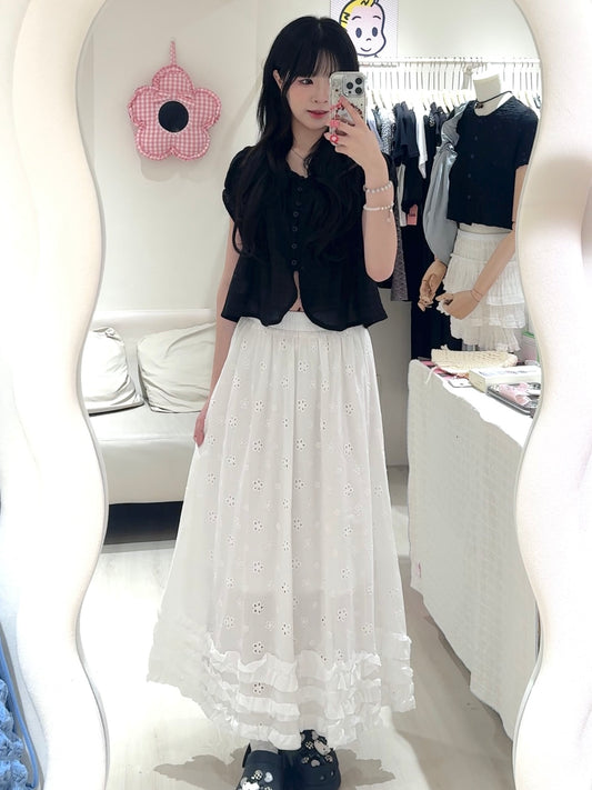 韓系簡約格紋鈕扣上衣