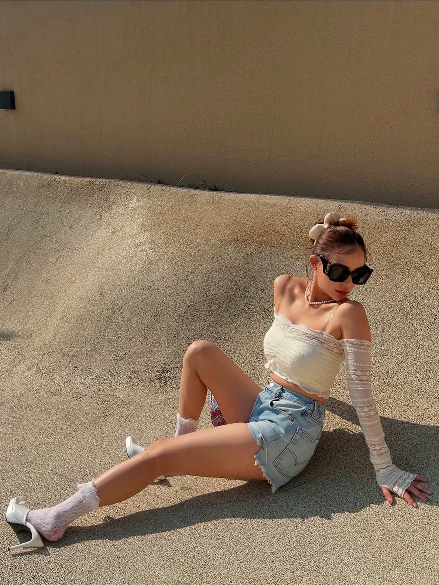 絕美ꔛ🌸Lace off-shoulder top
