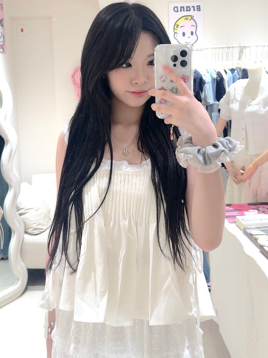 LIZ同款!!側綁帶縷空背心