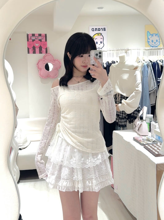 溫柔蕾絲拼接套裝🔮