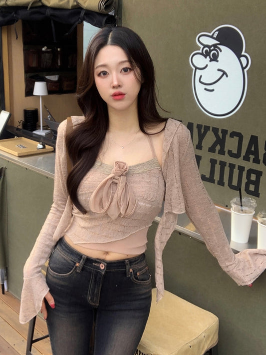 荷葉邊花花兩件套裝