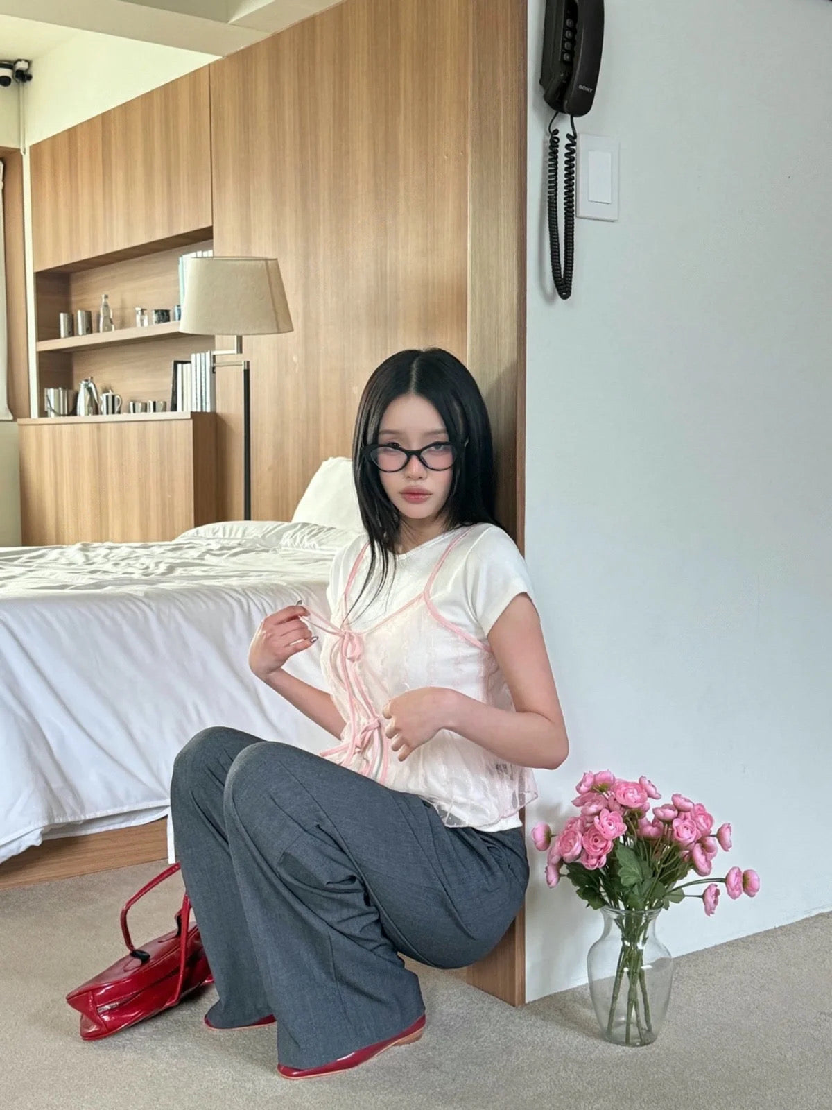 一秒心動💗蕾絲雙綁帶外搭