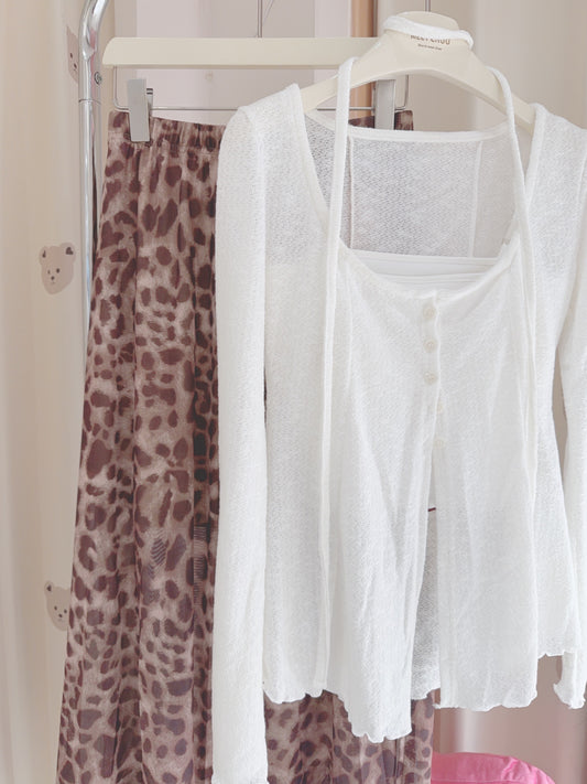 軟綿綿🐰半鈕扣開叉小外套