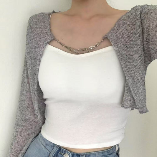 夏日必備❤︎︎!鏈條薄外套