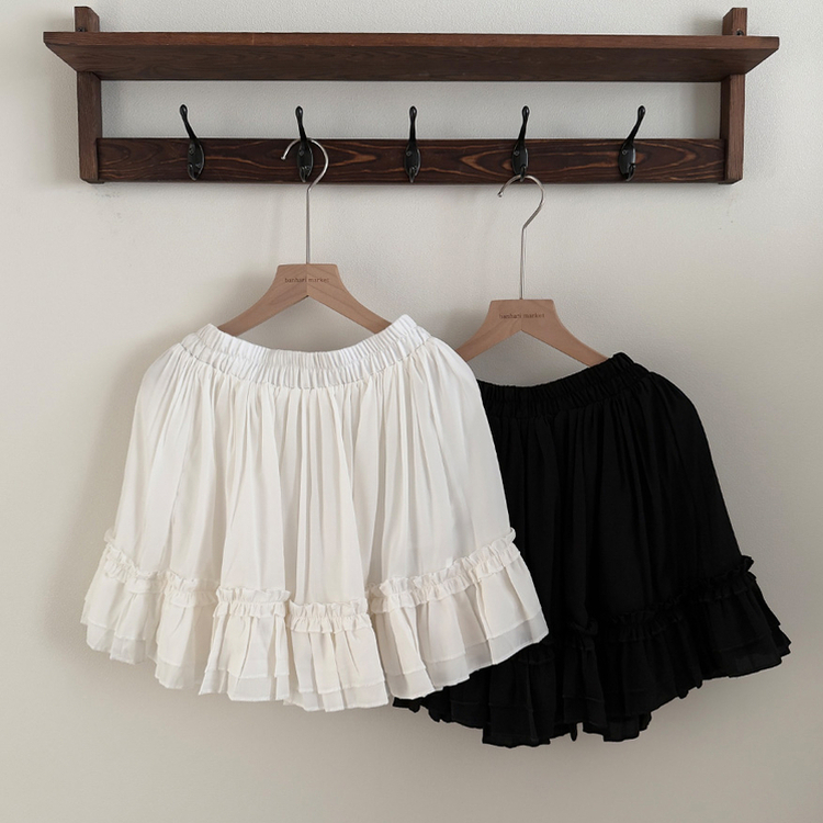 荷葉邊喇叭迷你裙