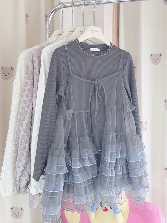 超吸睛♡ᵎ莎莎拼色蛋糕背心