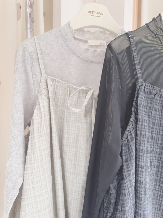 格紋綁帶氣球OPS(不含內搭)