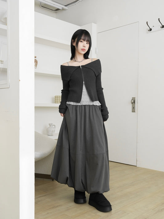 有口袋!!超靚橡筋腰氣球裙