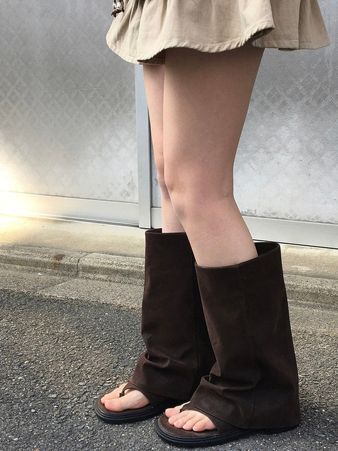 【韓網大熱🇰🇷】夾腳涼靴高筒Boots