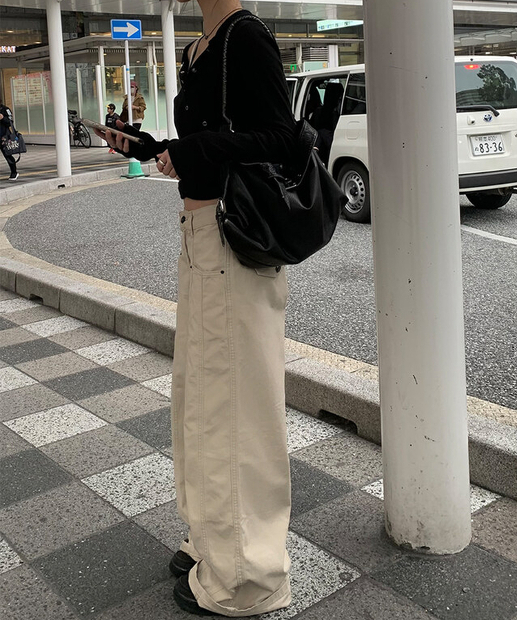 春夏薄款顯瘦闊腿褲