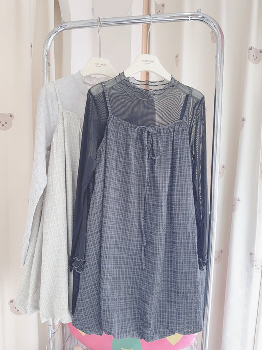 格紋綁帶氣球OPS(不含內搭)