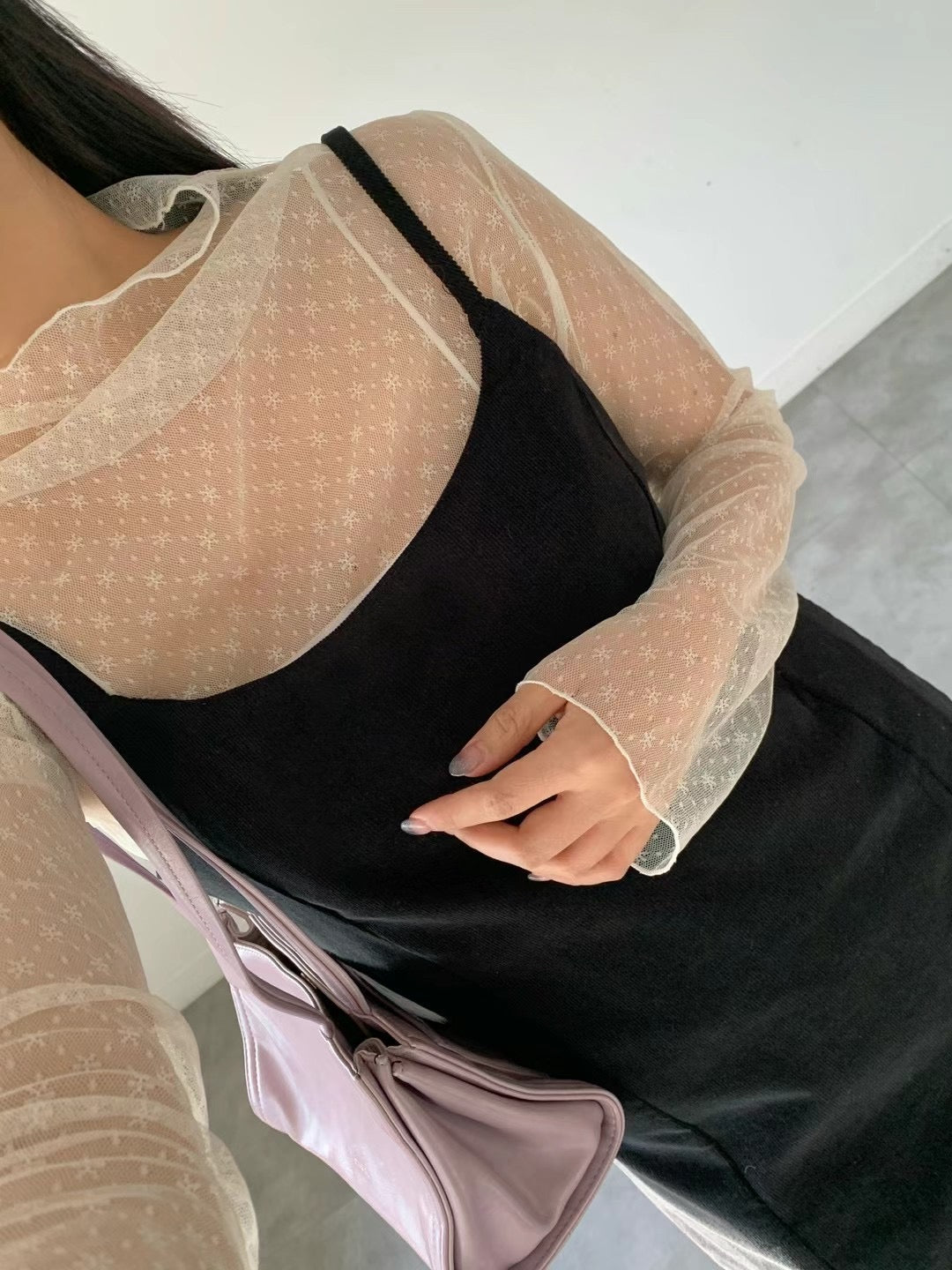 Ruffle snowflake see-through