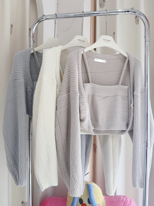 自留款ಇ軟糯毛毛兩件套裝