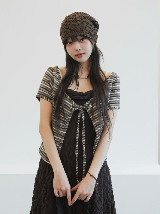 Daily₊˚🎧📓混色綁帶小外套