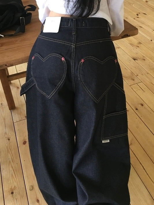 爆款心心口袋彎刀褲💖