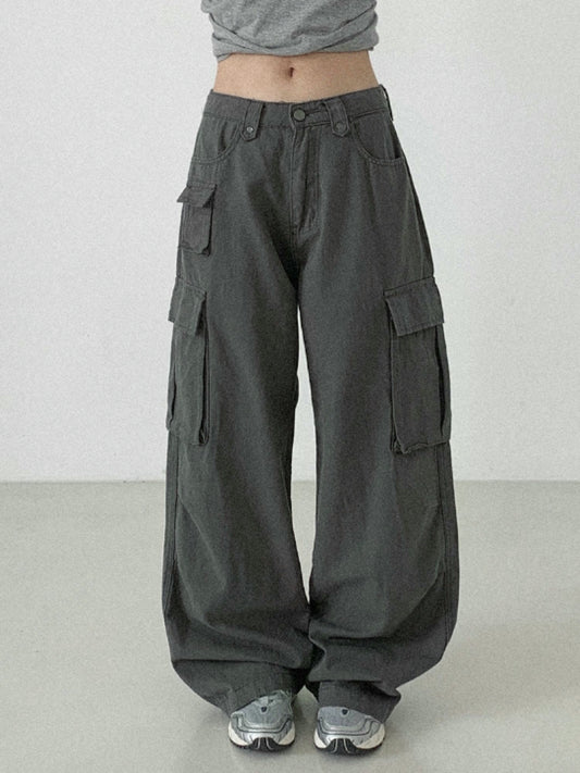 洗水直筒工裝休閒褲