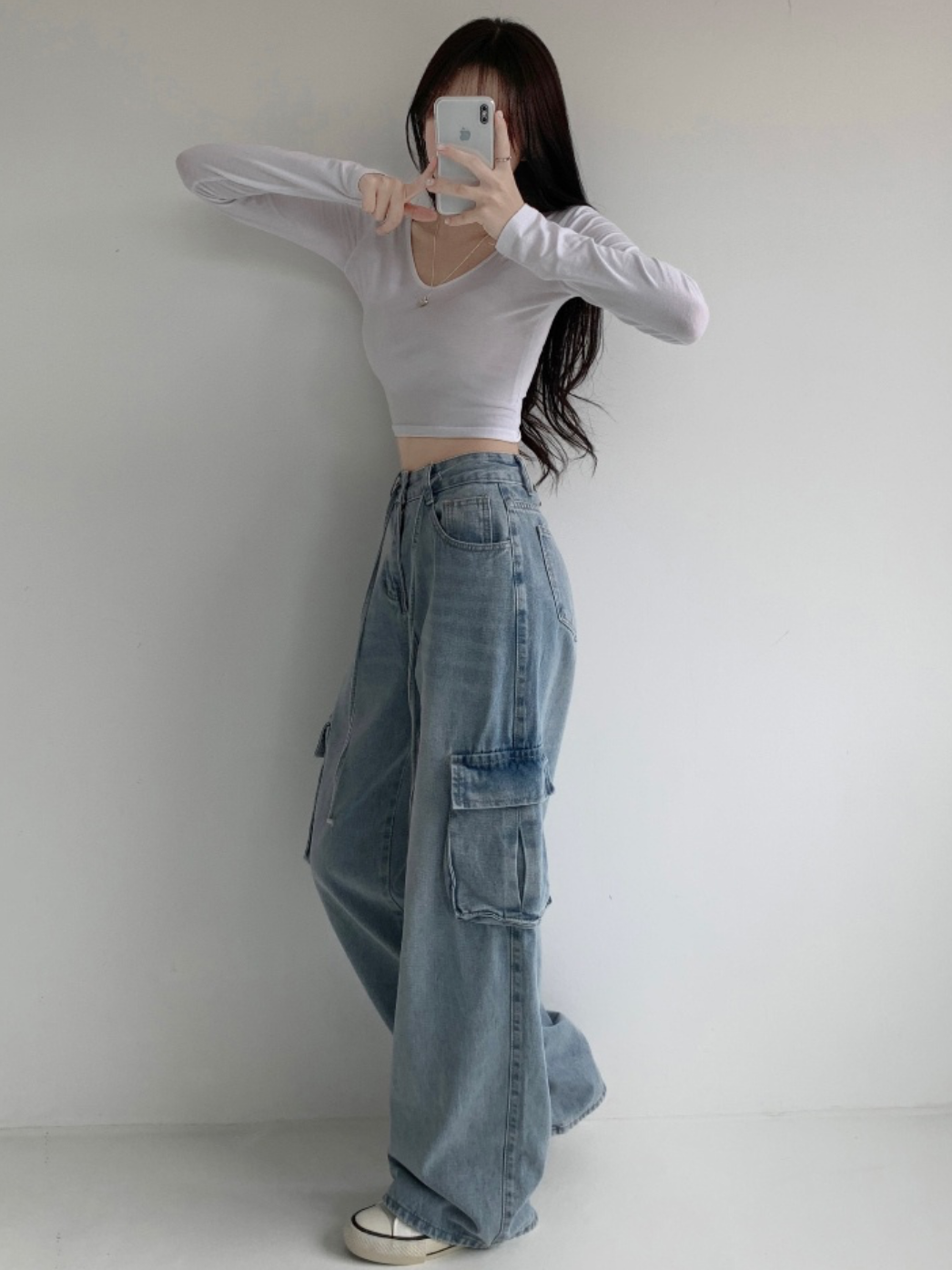 型格feel♡洗水工裝牛仔褲