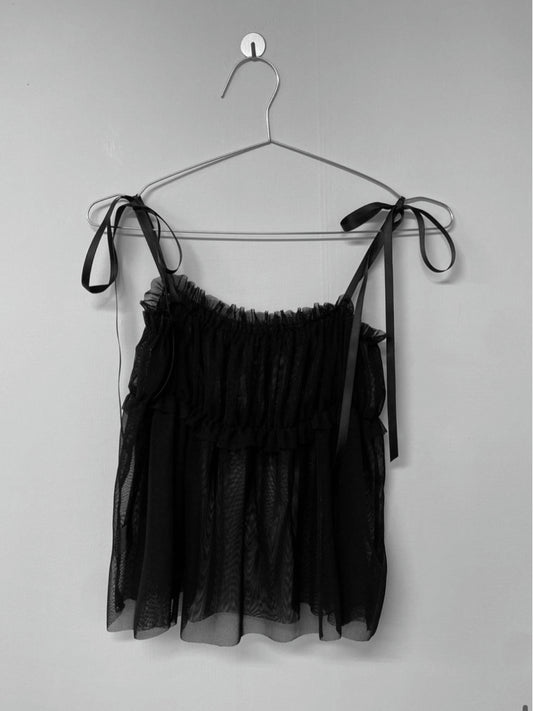 日系網紗吊帶背心