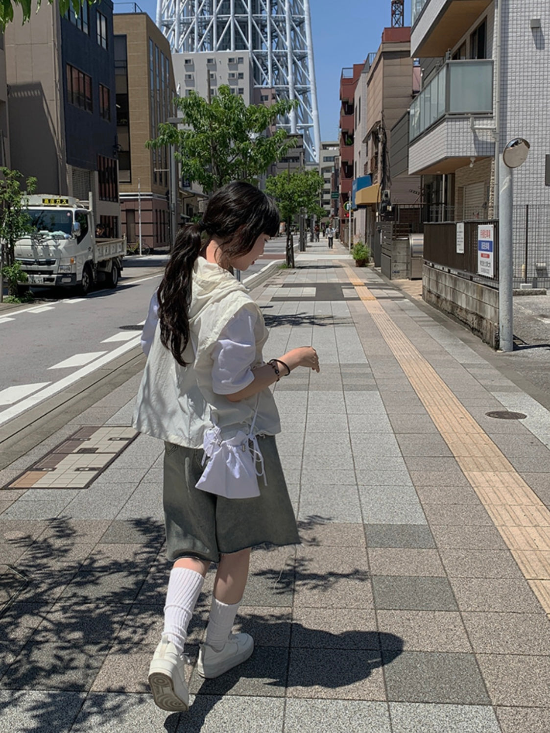 零死角韓系五分牛仔短褲