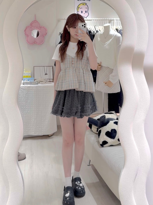 夢幻混色格仔小背心