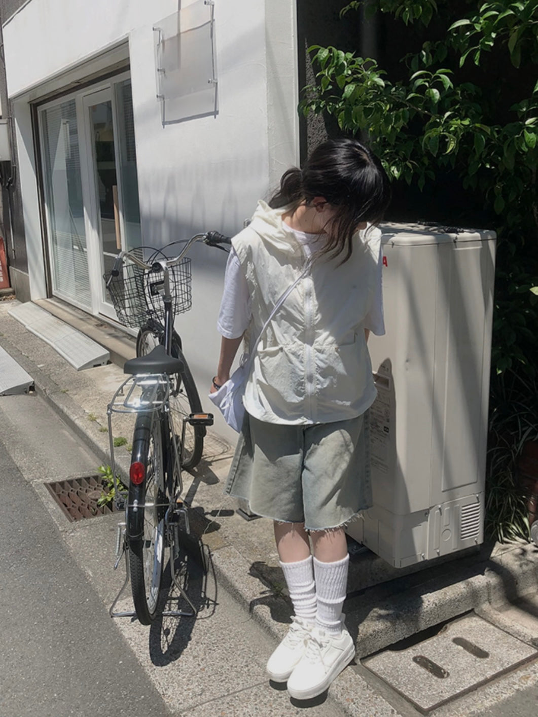 零死角韓系五分牛仔短褲