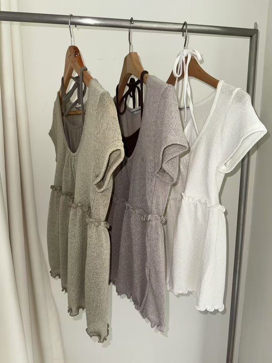 自留⋆౨ৎ˚假兩件ruffle top