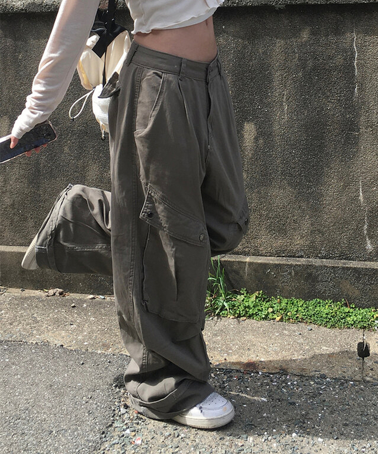 型格大口袋棉工裝褲