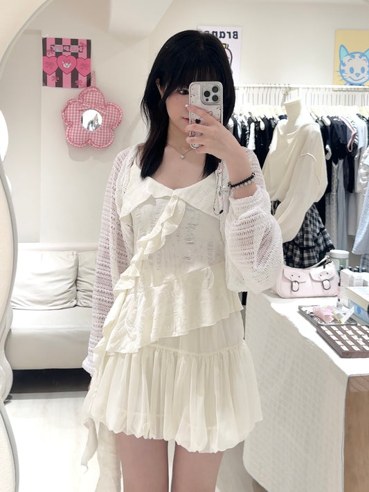 奶油風系列🧈不規則背心套裝