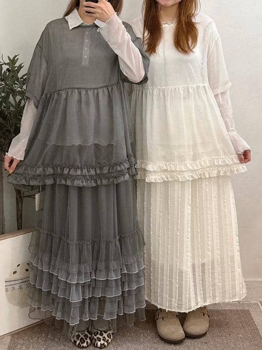 熱賣款♡ʾʾ透透ruffle top