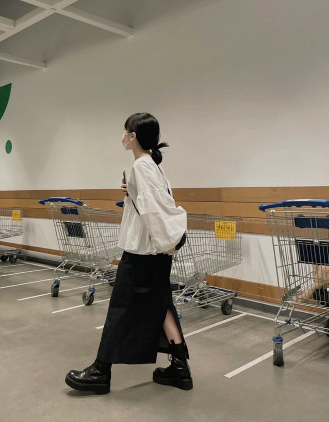 圓領娃娃款淨色襯衫
