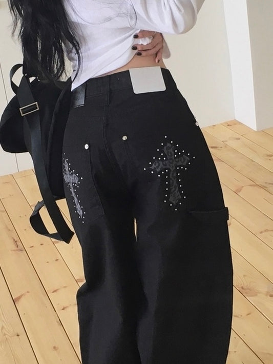 店主自留!十字架豹紋彎刀褲