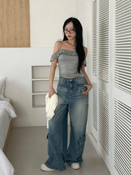 店主自留⸝⸝⸝♡超靚洗水色牛仔褲