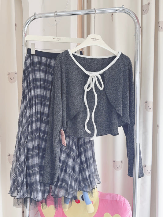 精選套裝ꕤ.菱格莎莎半身裙